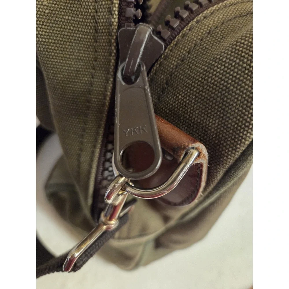 Duluth Pack Olive Canvas & Leather Weekender Duffel Bag — USA Made — Moose Logo
